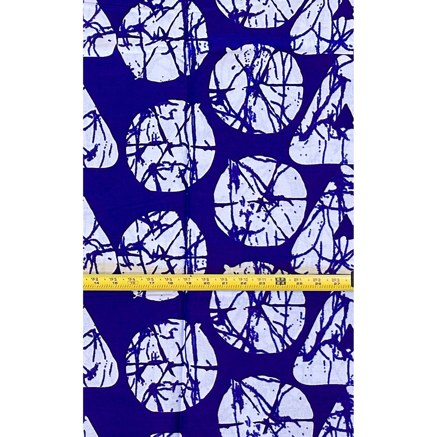 African Print Fabric/ Ankara - Shades of Blue 'House of Sankofa' Design, YARD or WHOLESALE