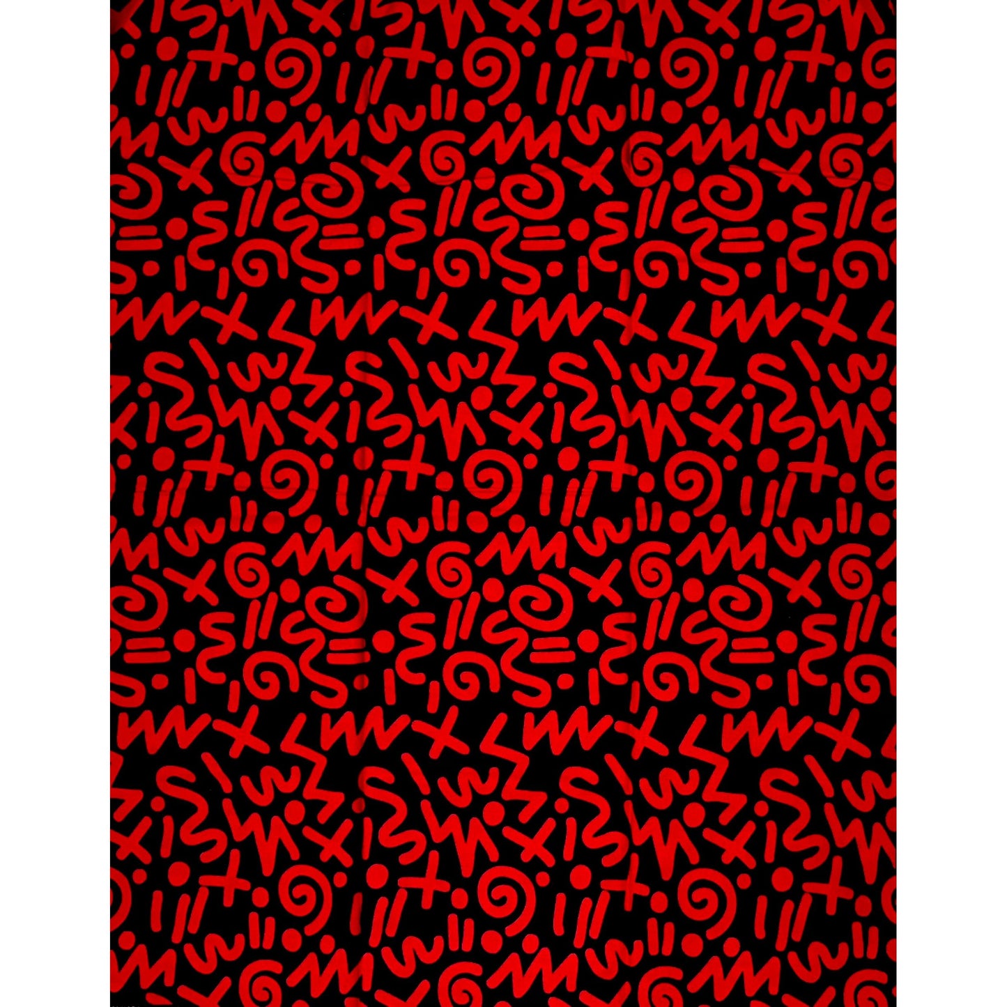 African Print Fabric/ Ankara - Red, Black 'Code Red', YARD or WHOLESALE