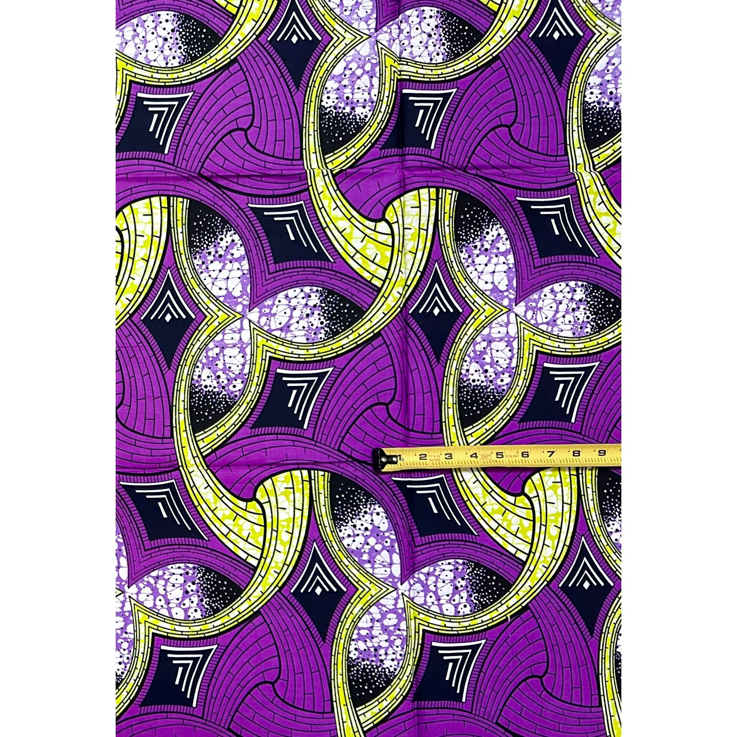 African Print Fabric/Ankara - Purple, Green "Niloufar" Design