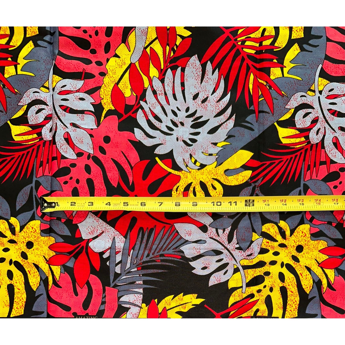 African Print Fabric/ Ankara - Pink, Yellow, Red, Gray, Black 'Pankshin Opulence' Design, YARD or WHOLESALE