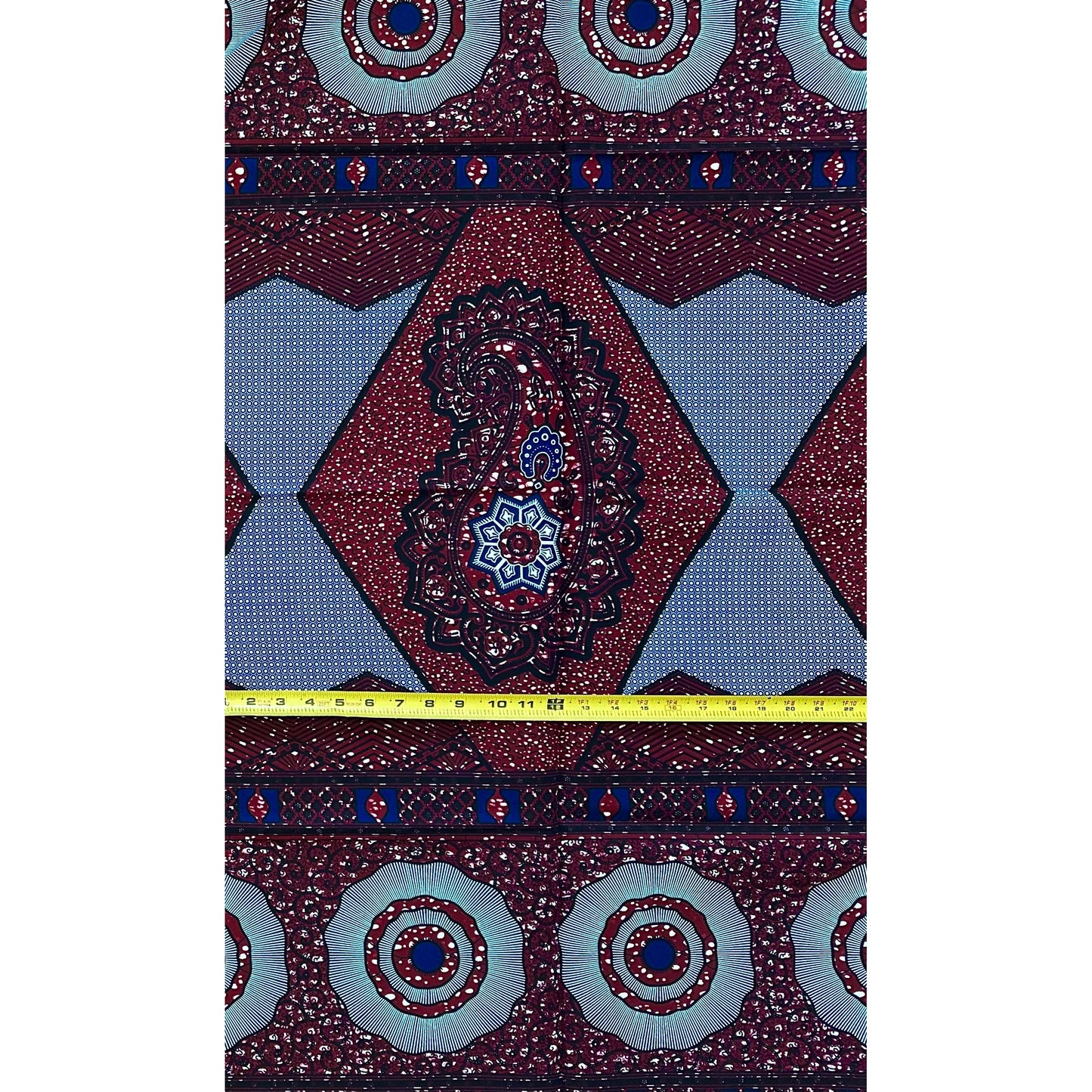 African Print Fabric/ Ankara - Brown, Navy 'Council of Women,’ 1 YARD