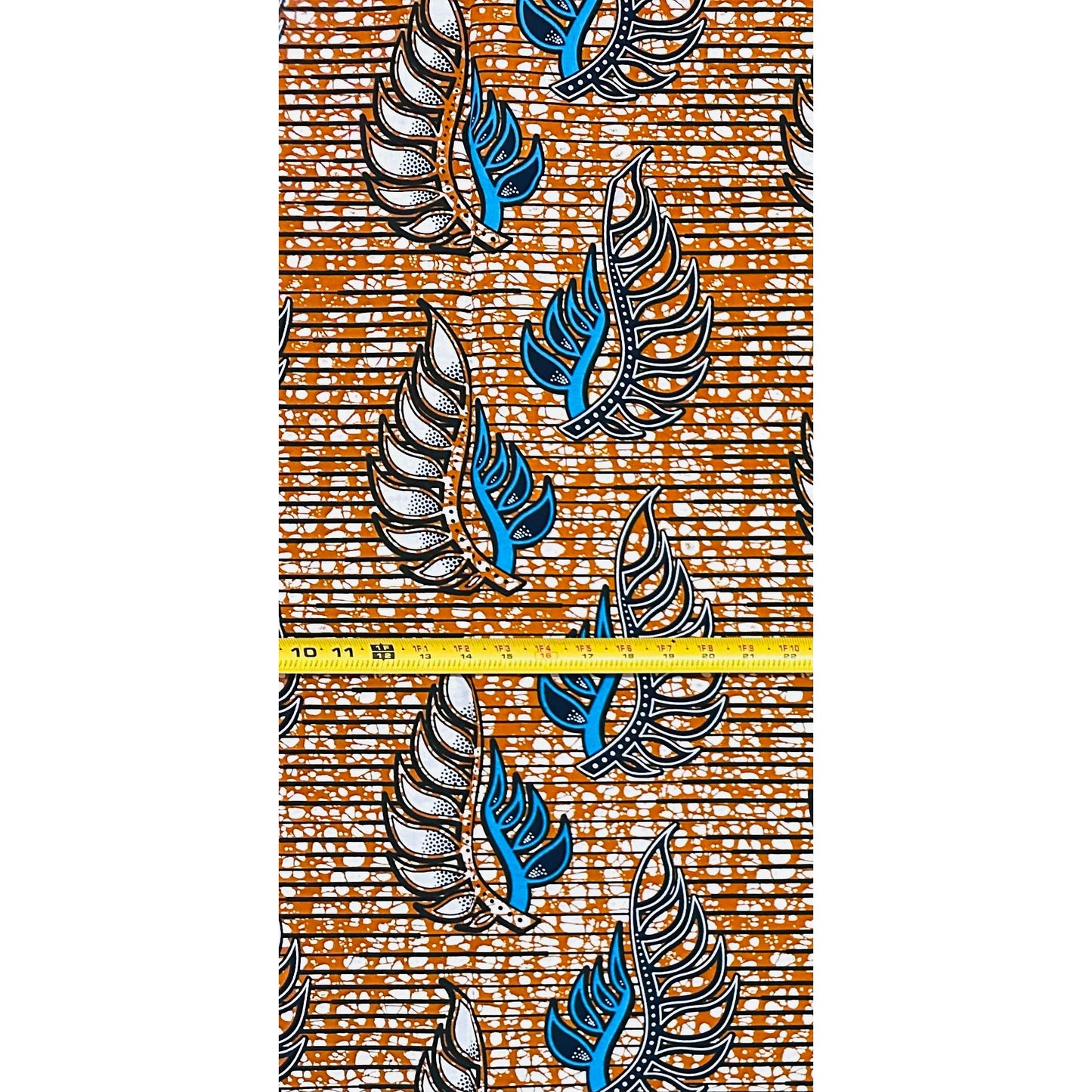 African Print Fabric/ Ankara - Brown, Blue 'Booked Through December ', YARD or WHOLESALE