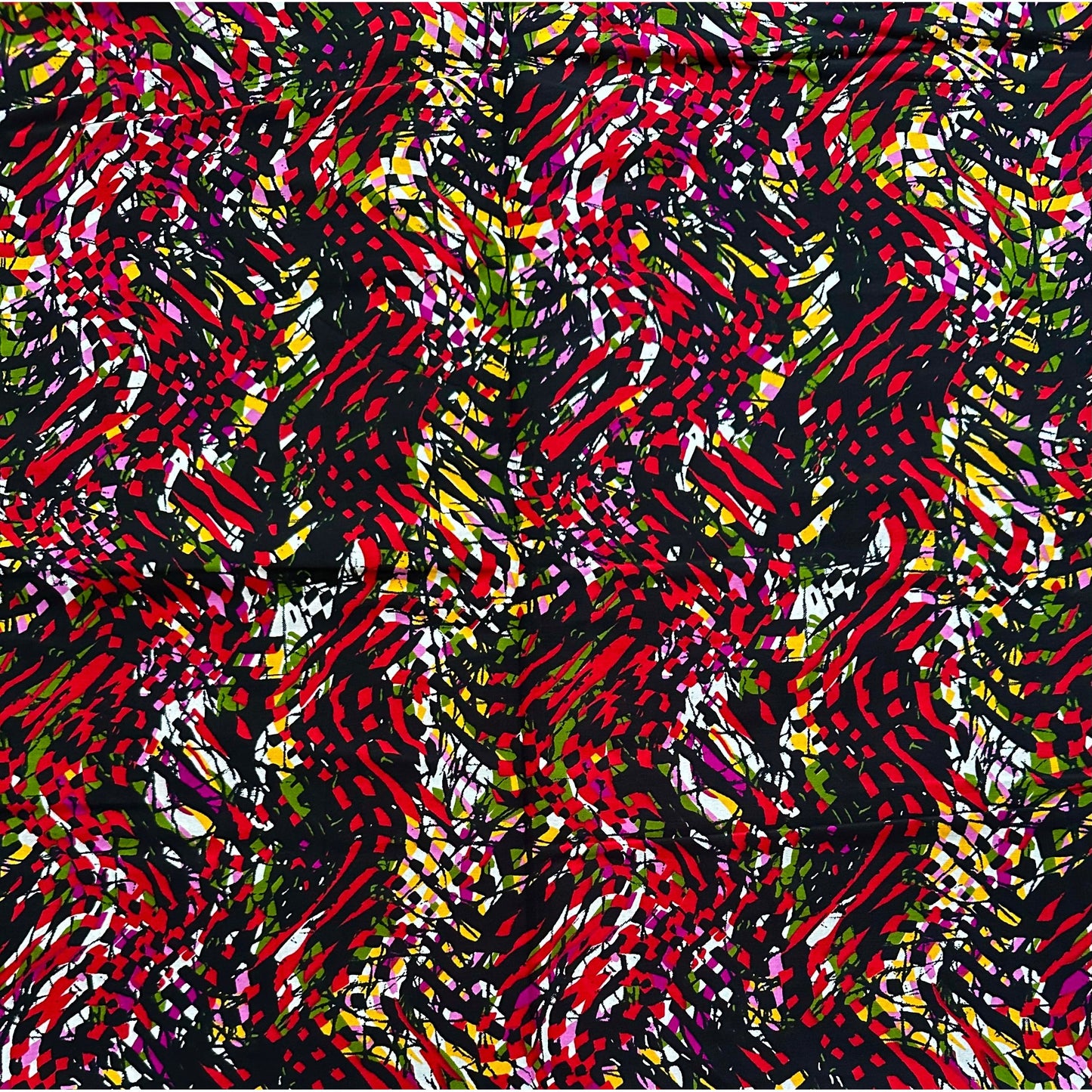 African Print Fabric/ Ankara - Red, Green, Yellow, Black 'Nmachi Intense' YARD or WHOLESALE