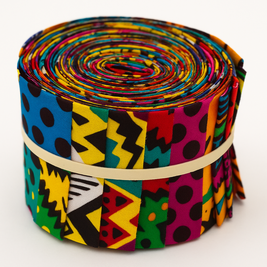 Jelly Roll Fabric - African Print Designs/ Ankara, Strip Roll Precut Quilting 2.5” Strips, Multiple Quantities Available
