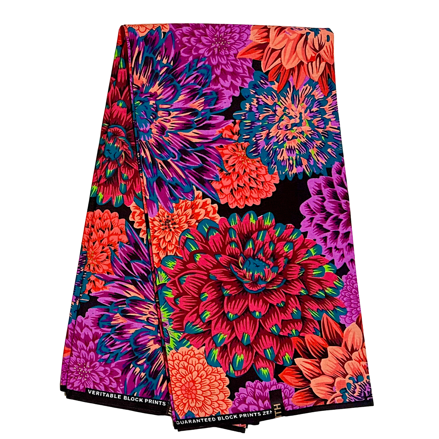 African Print Fabric/Ankara - Purple, Pink, Red, Teal 'Flowa Too Loud', YARD or WHOLESALE