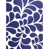 African Print, Stretch Cotton Satin Fabric- Blue, White "Mimi" Per Yard