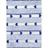 African Fabric/ Woven Kente - Blue, White “Lumusi”, 4 Yards