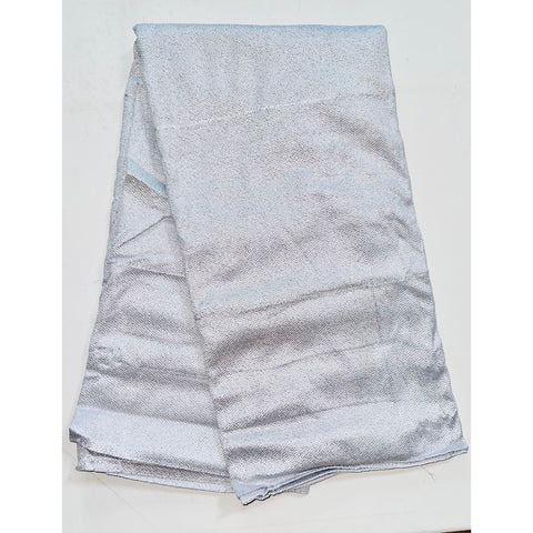 African Fabric/ Woven, Kente - Silver “Serwa”, ~2 Yards