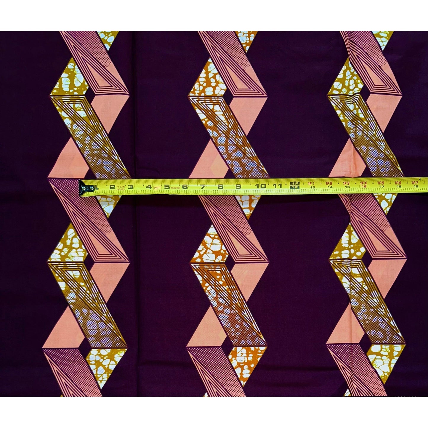 African Print Fabric/Ankara - Brown, Pink ‘Mercy & Strength’, Yard or Wholesale