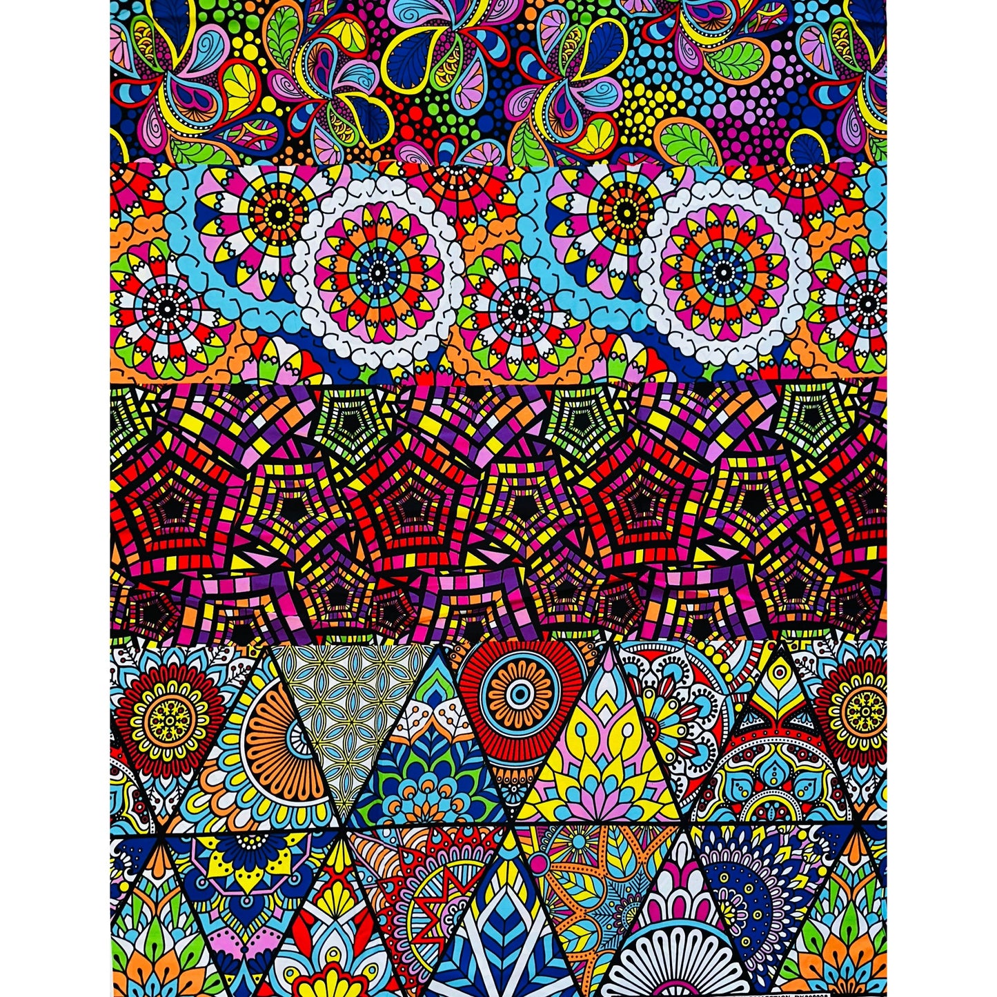 African Print Fabric/Ankara - Multicolored 'Mélange' Design, YARD or WHOLESALE