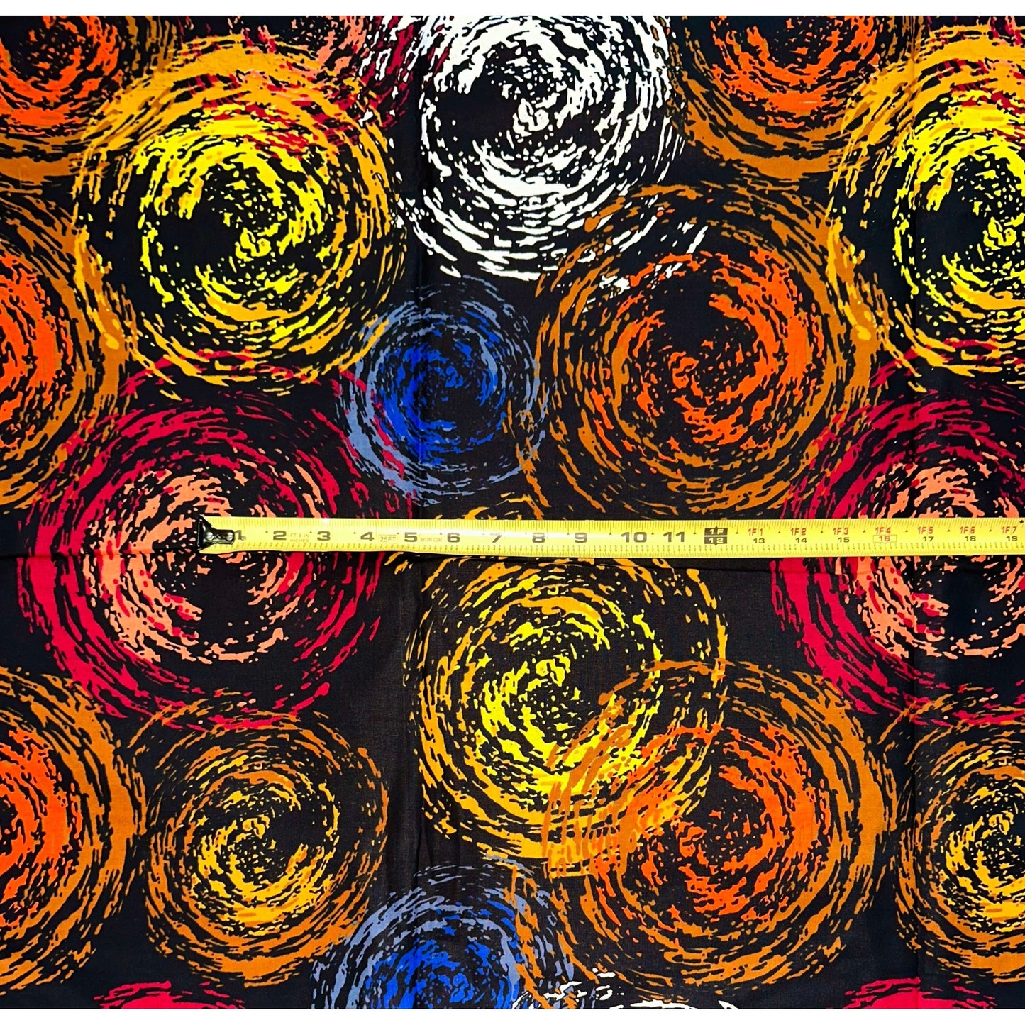 African Print Fabric/ Ankara - Red, Brown, Orange, Yellow, Blue 'Forces of Nature' Design, YARD or WHOLESALE