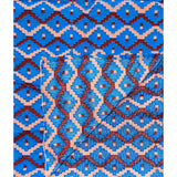 African Fabric/ Woven Kente - Blue, Pink, Dark Red “Panyin”, 4 Yards