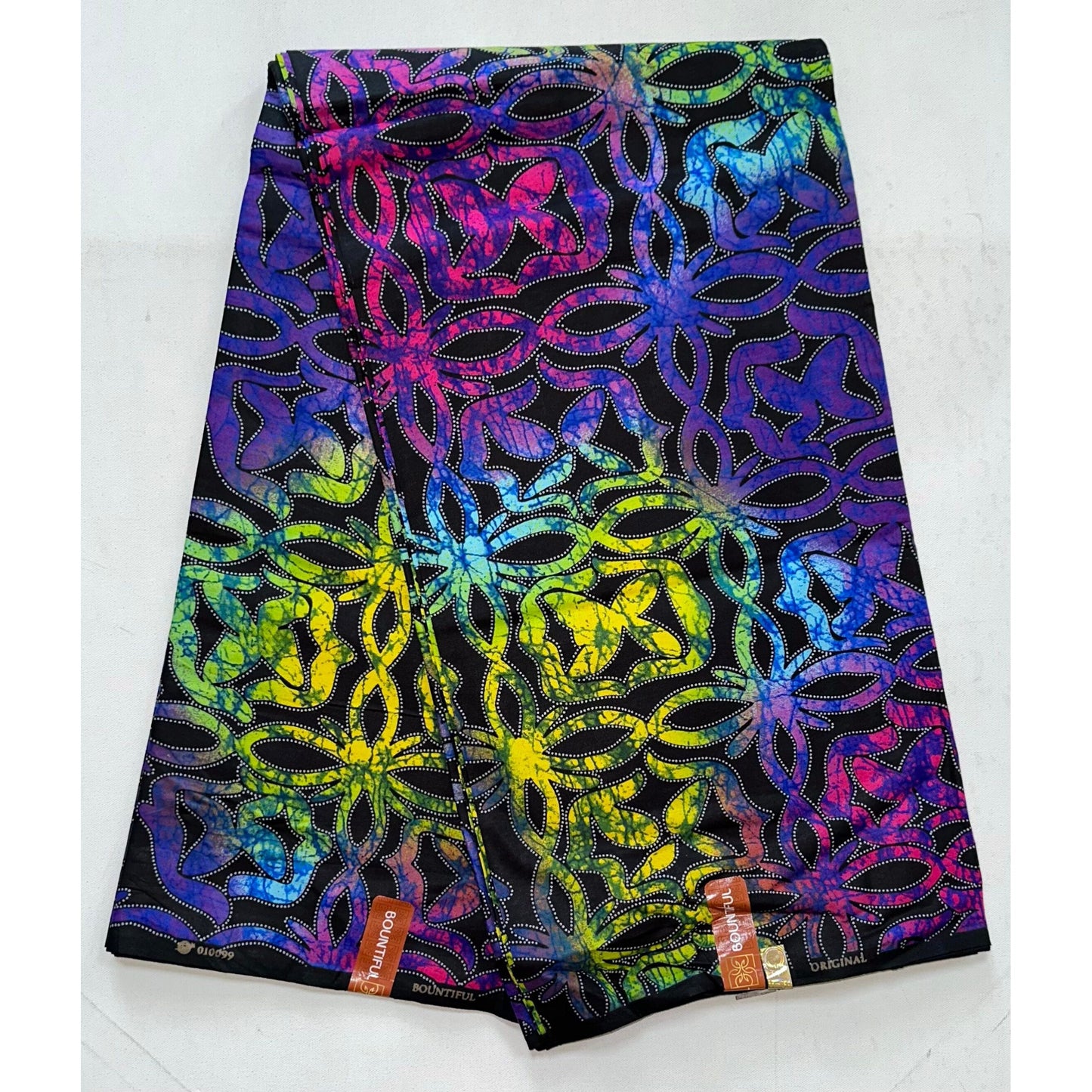 African Print Fabric/ Ankara - Purple Rainbow "Adesuwa Cross", YARD or WHOLESALE