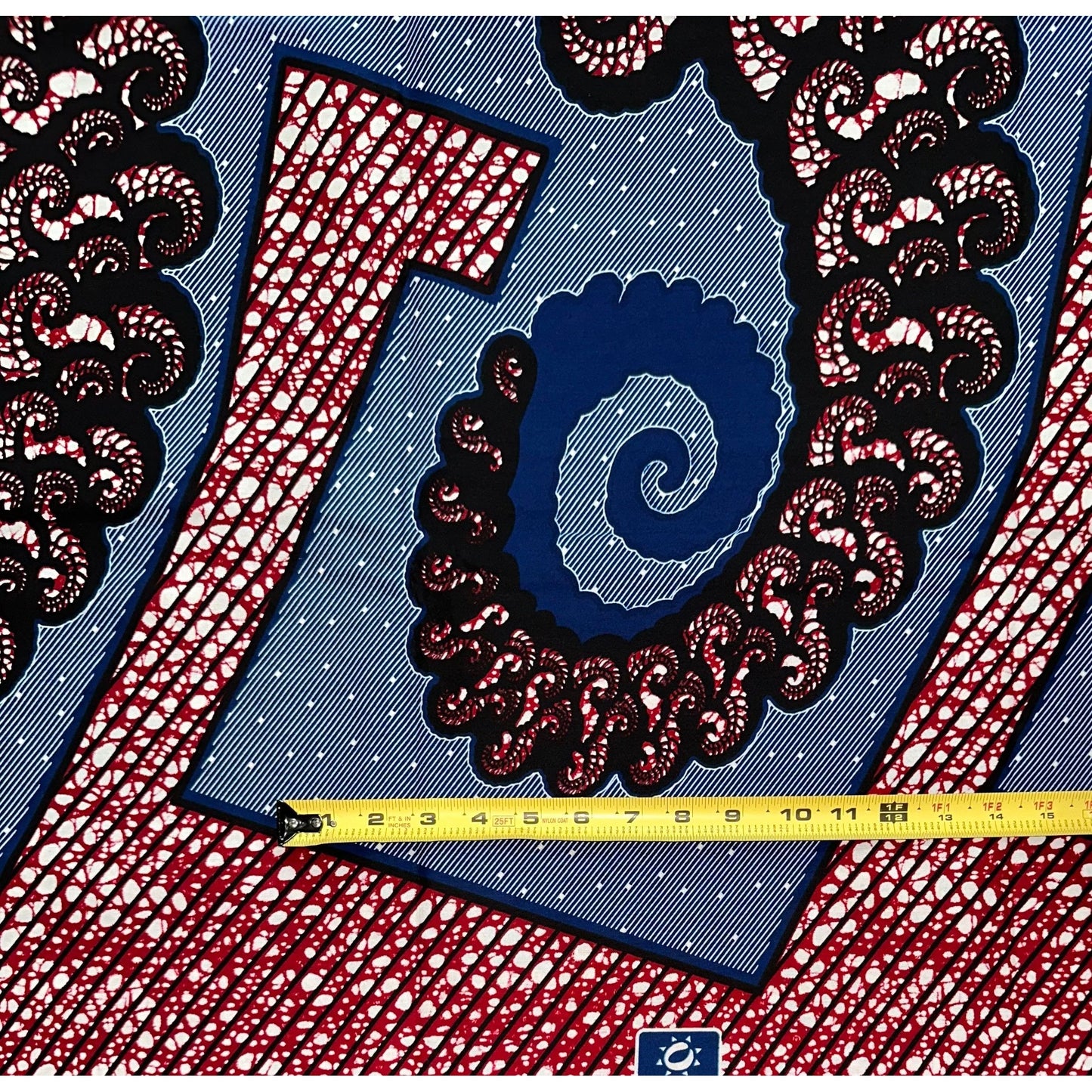 African Print Fabric/ Ankara - Navy, Brown "Ndidi", YARD or WHOLESALE