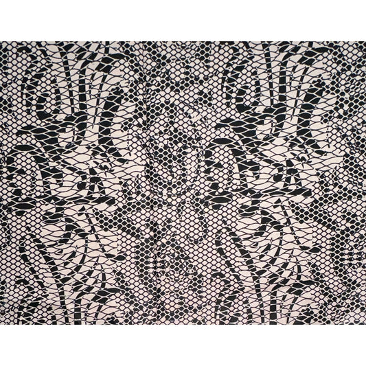 African Print Fabric/ Ankara - Beige, Black "Josette", YARD or WHOLESALE