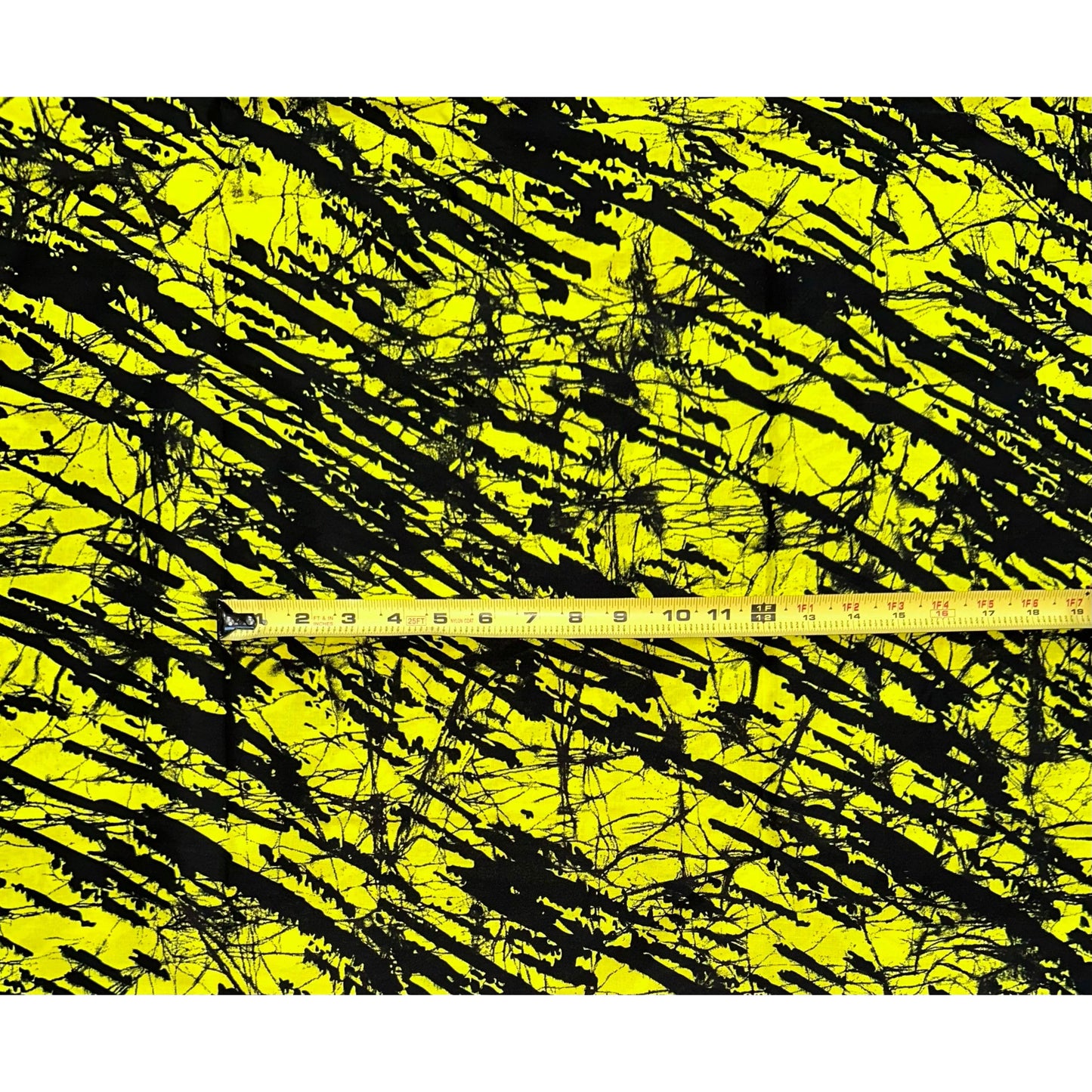 African Print Fabric/ Ankara - Yellow, Black 'Ashunta' Design, YARD or WHOLESALE