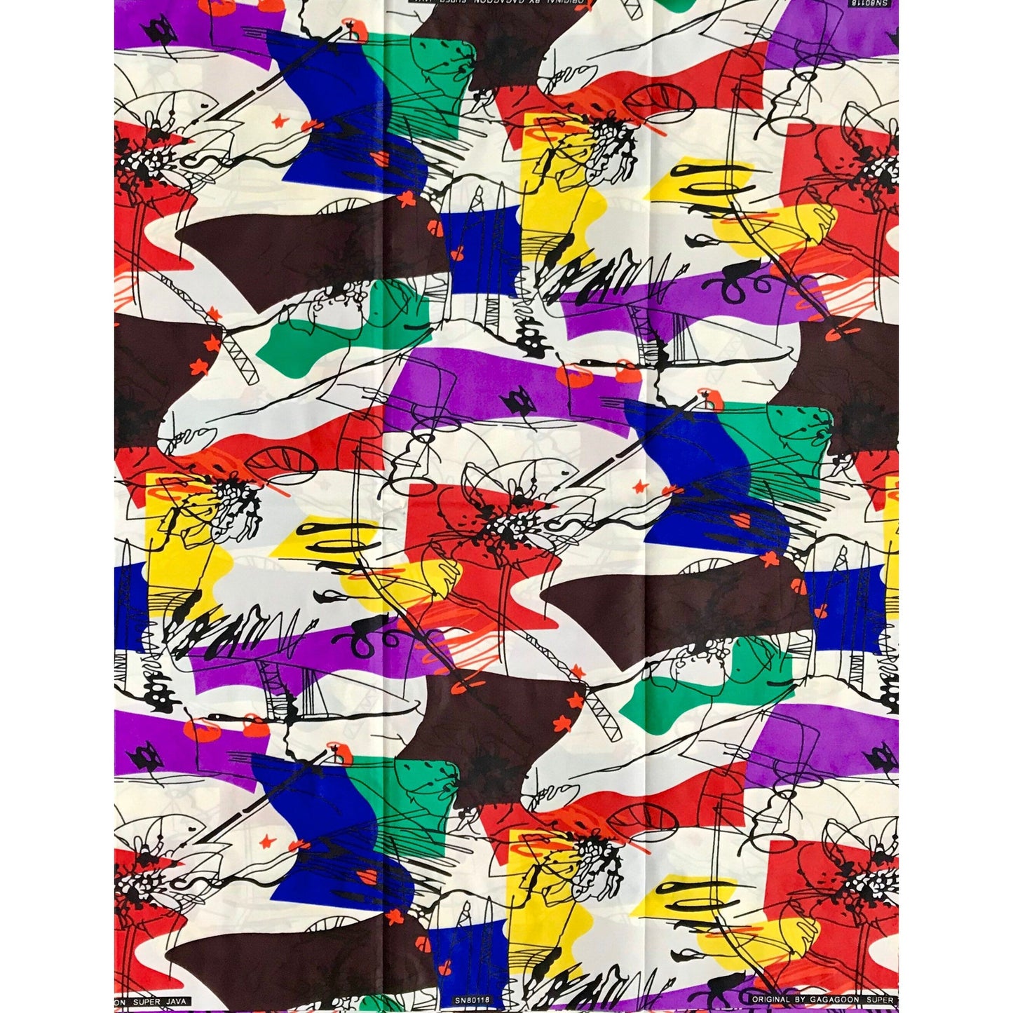 African Print Fabric/ Ankara - Multicolored "Musings," YARD or WHOLESALE
