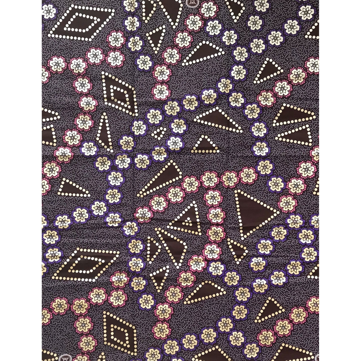 African Print Fabric/ Ankara - Purple, Pink, Brown, Shimmering Gold 'Once Upon A Time' Design, YARD or WHOLESALE
