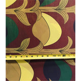 African Damask/ Metallic Jacquard/ Headtie, Gele Fabric - Brown, Green, Purple, Yellow, Gold ‘Eve’, ~2 yards