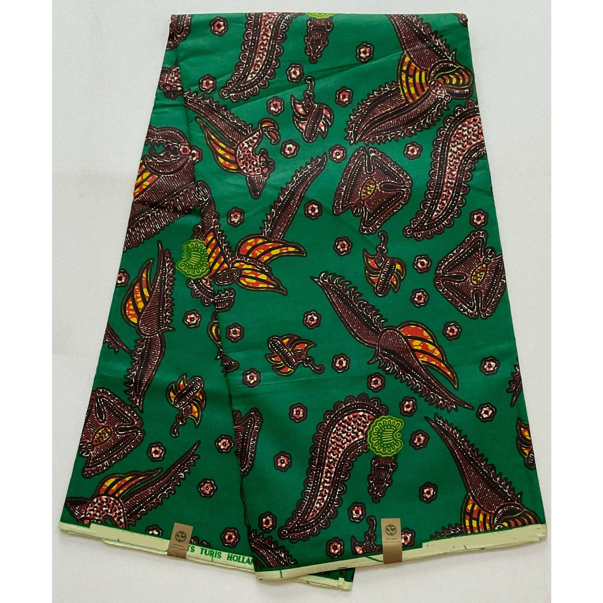 African Print Fabric/Ankara - Green, Brown, Yellow 'Fancy & Formidable –  House Of Mami Wata