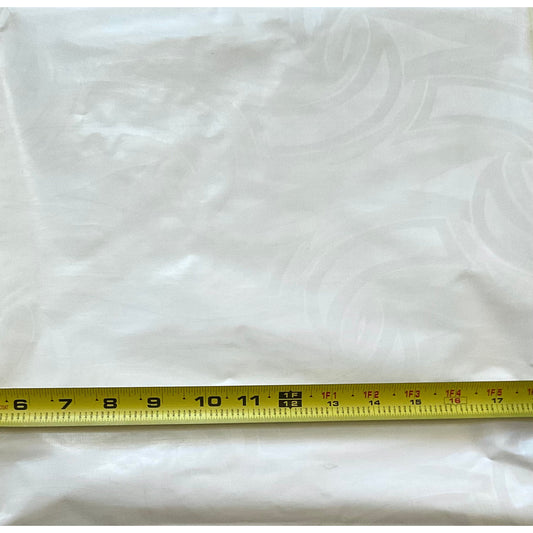 African Bazin (Brocade) Fabric - White “Bunia”, Per Yard