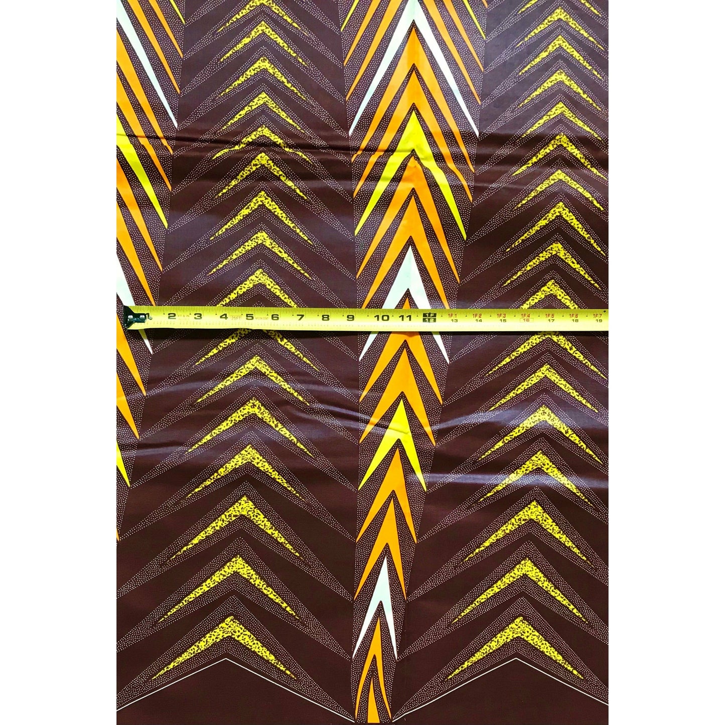 African Print Fabric/ Ankara - Brown, Orange, Yellow “Jarawa”, Per Yard or Wholesale