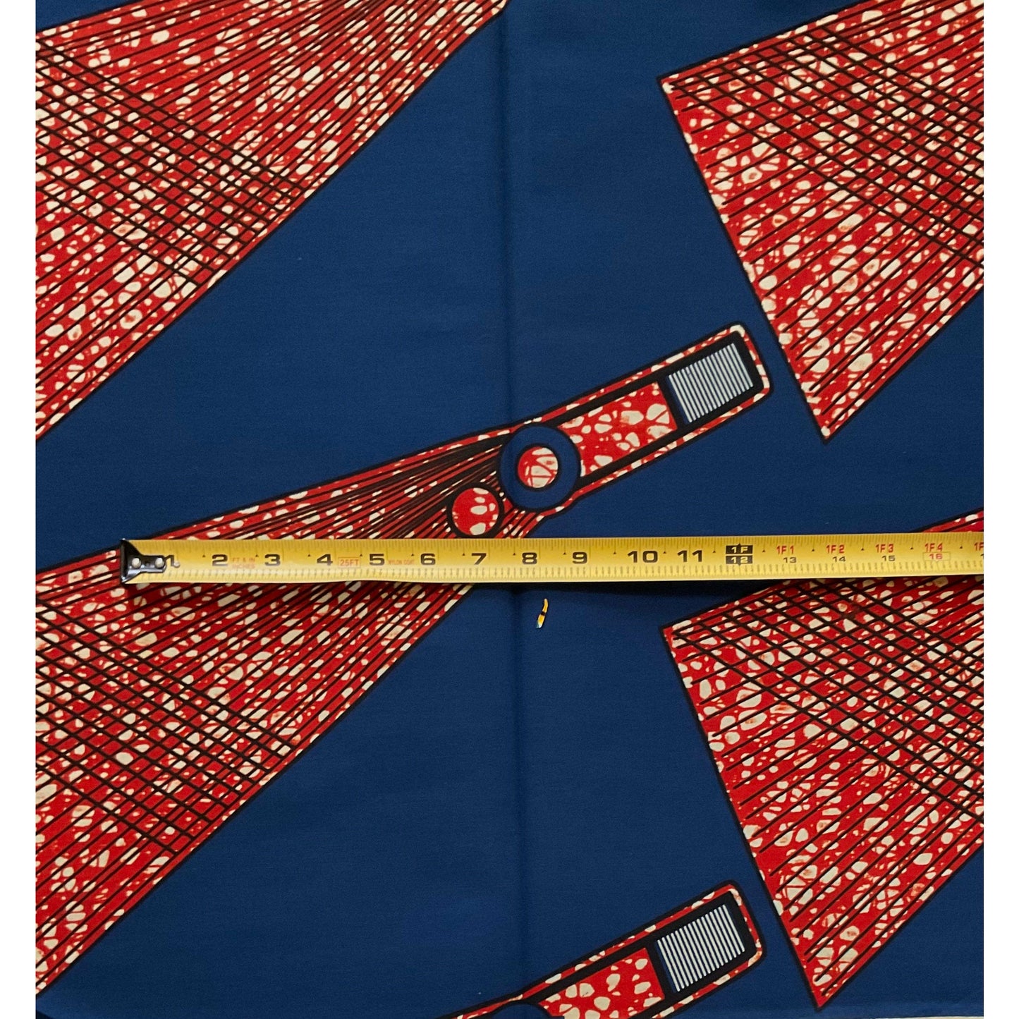 African Print Fabric/ Ankara - Brown, Blue ‘Adelaide' Design, YARD or WHOLESALE