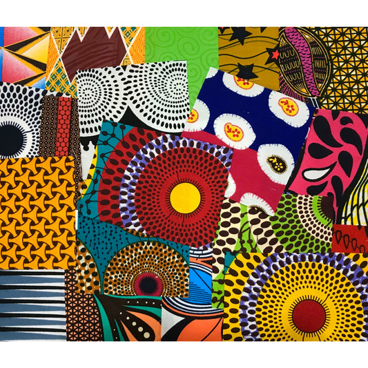 Small Scrap Pieces - African Print Fabric, Choose From 40, 75 or 150 Pieces
