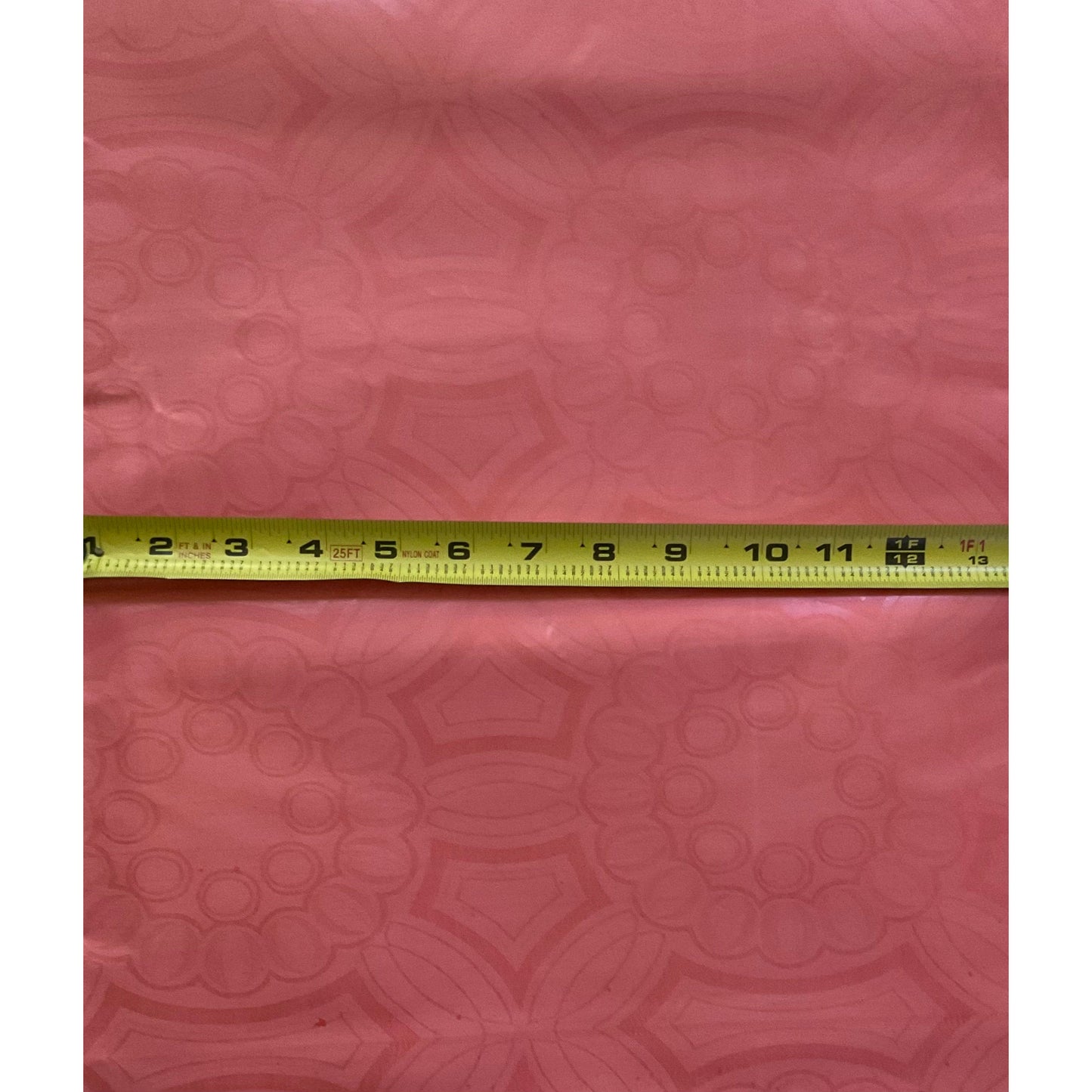 African Bazin (Brocade) Fabric - Pink, "Dahlia" Per Yard