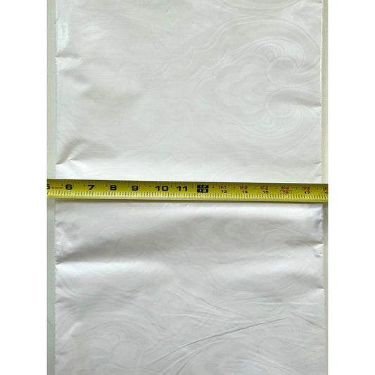 African Bazin (Brocade) Fabric - White “Sassi”, Per Yard