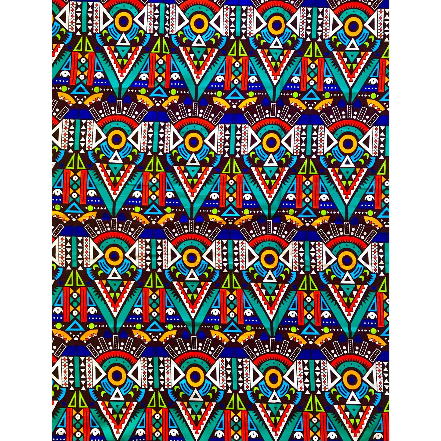 African Fabric/ Ankara - Multicolored 'Nubia Sans Souci,' Design, YARD or WHOLESALE
