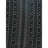 African Print, Denim/Upholstery/ Heavyweight Cotton Fabric- Black, White (Smaller Scale) "Nsibidi," Per Yard