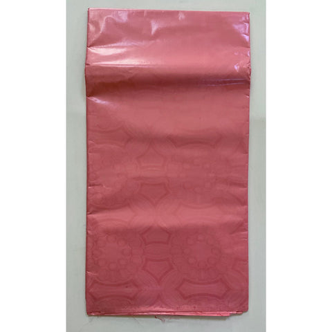 African Bazin (Brocade) Fabric - Pink, "Dahlia" Per Yard