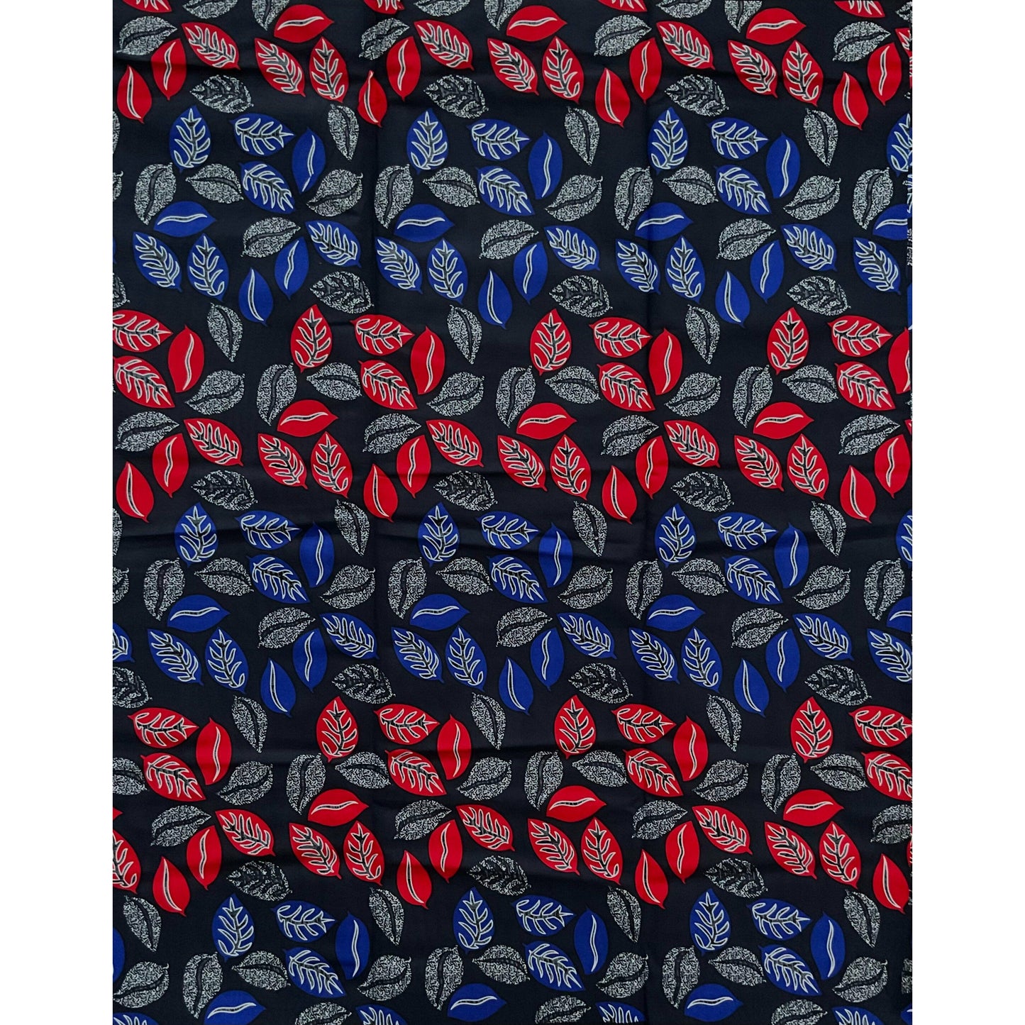 African Print Fabric/ Ankara - Blue, Red, White 'Karone Embellishment' Design, YARD or WHOLESALE