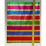 African Damask/ Metallic Jacquard/ Headtie, Gele Fabric - Gold, Red, Blue, Green, Magenta ‘Rainbow Mega’, ~2 yards