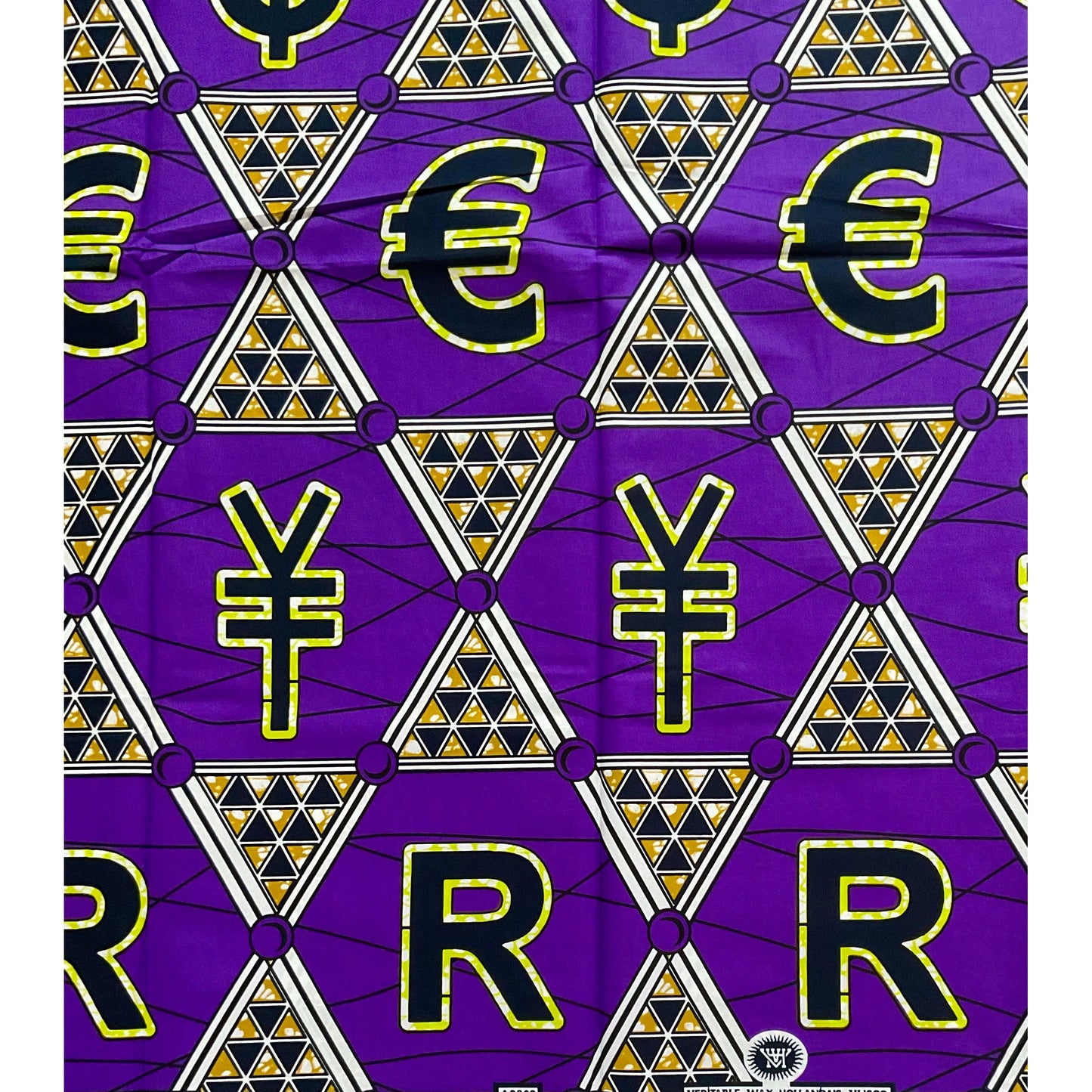 African Print Fabric/ Ankara - Purple, Brown, Green 'Forex Babe' Design, YARD or WHOLESALE