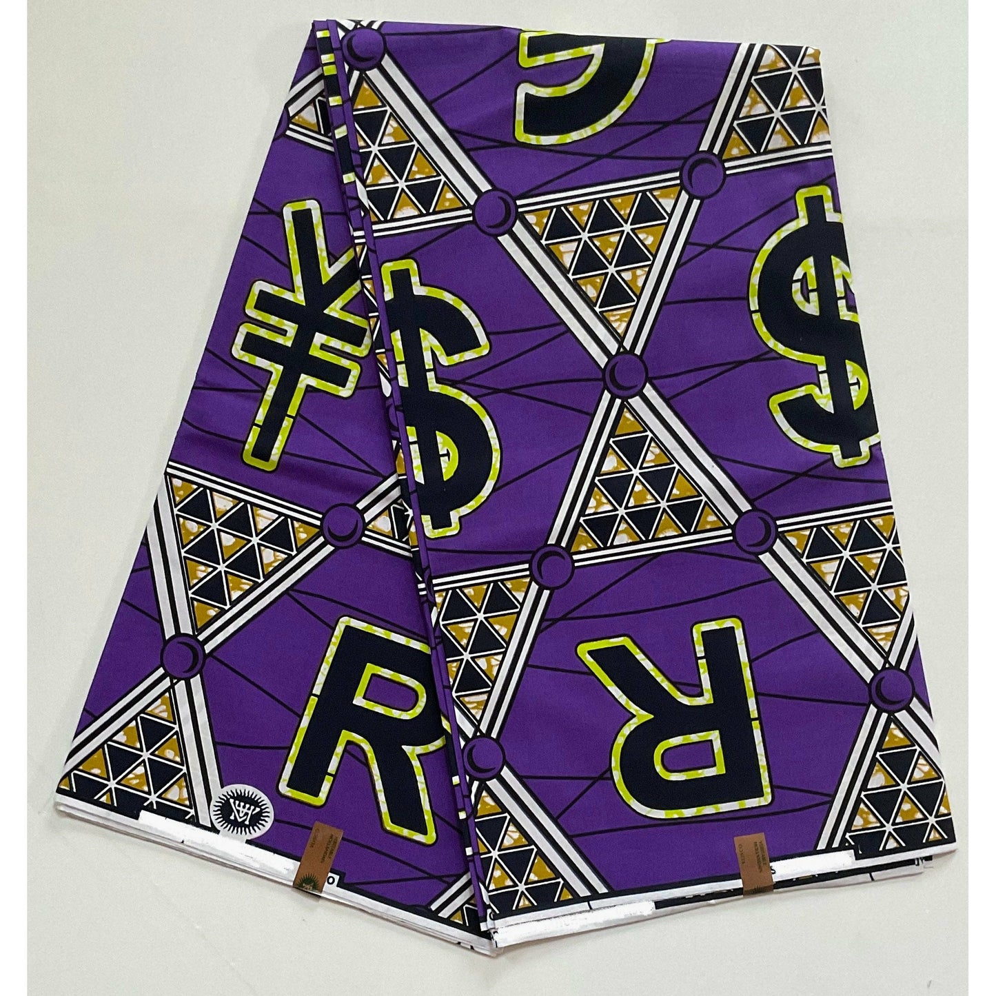 African Print Fabric/ Ankara - Purple, Brown, Green 'Forex Babe' Design, YARD or WHOLESALE