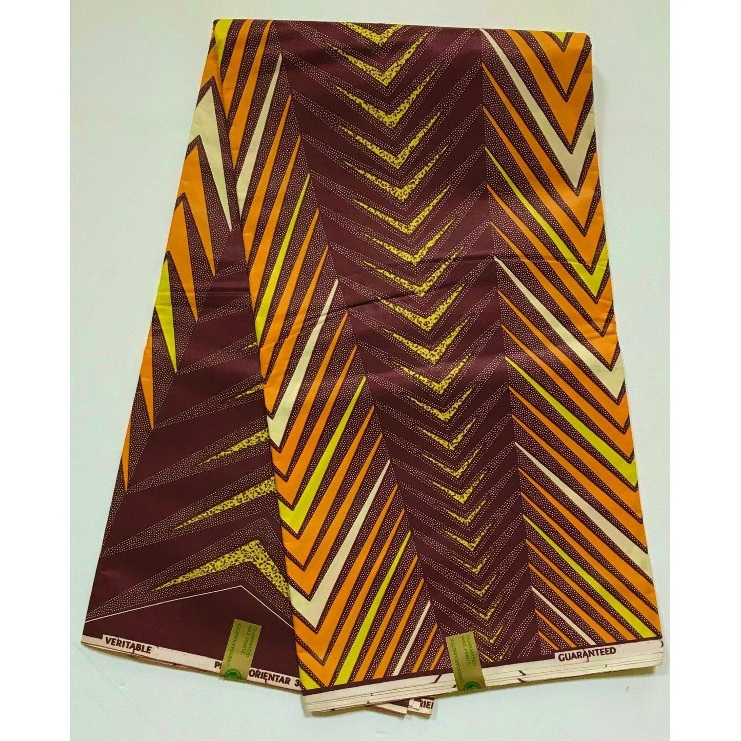 African Print Fabric/ Ankara - Brown, Orange, Yellow “Jarawa”, Per Yard or Wholesale