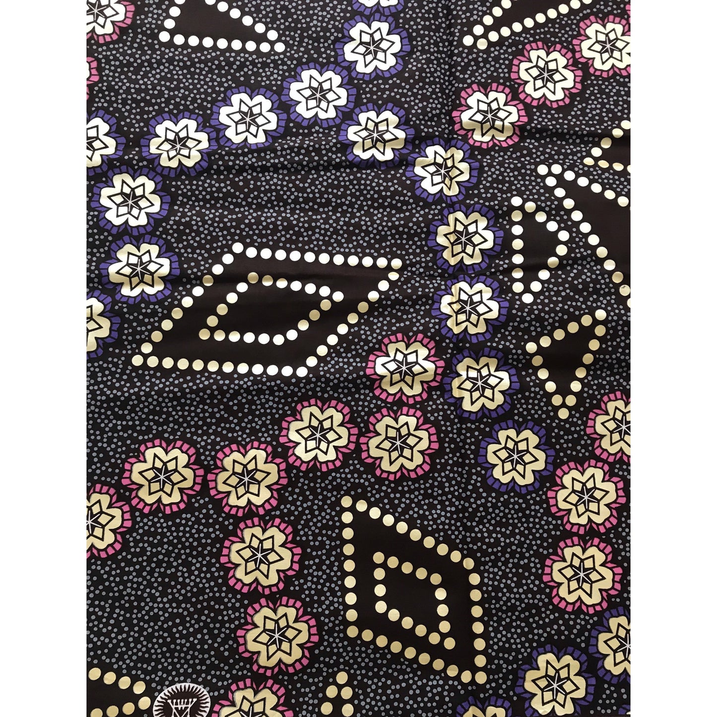 African Print Fabric/ Ankara - Purple, Pink, Brown, Shimmering Gold 'Once Upon A Time' Design, YARD or WHOLESALE