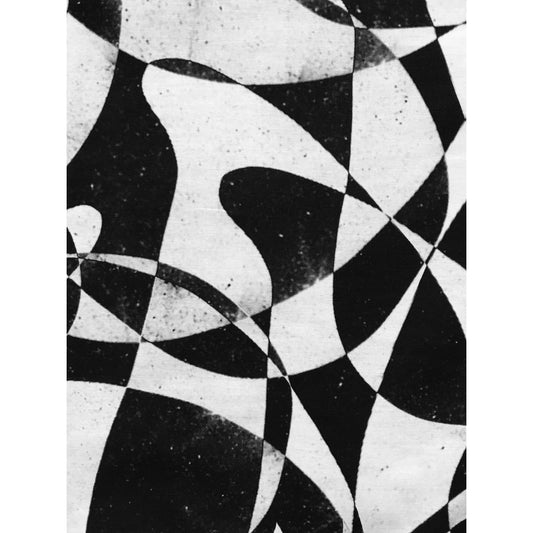 African Print Fabric/ Ankara (58” Wide) - Black, White "Shattering the Glass Ceiling" Per Yard