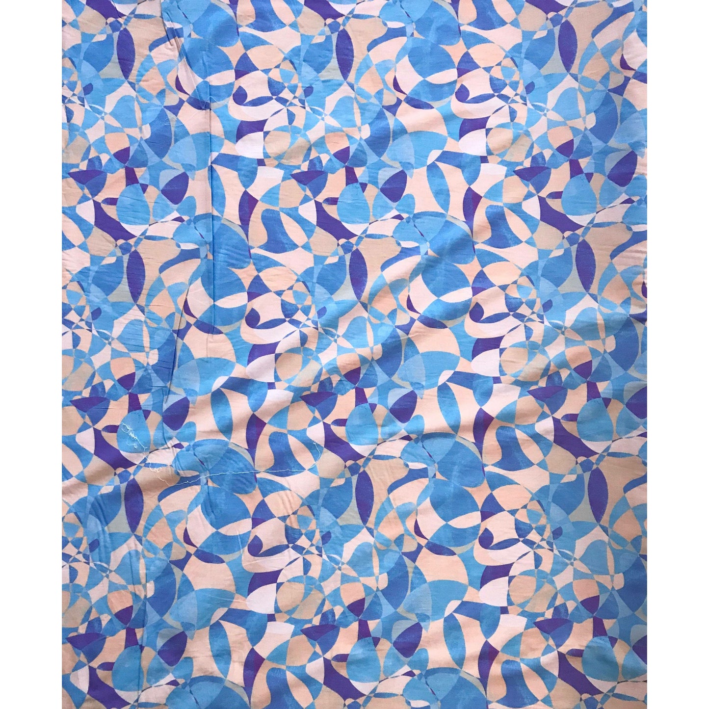 African Print Fabric/ Ankara (58” Wide)- Blue, Purple, Taupe "Chiasoka" Per Yard