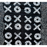 African Print Fabric/ Ankara - Black, White 'XOXO', Per Yard or Wholesale