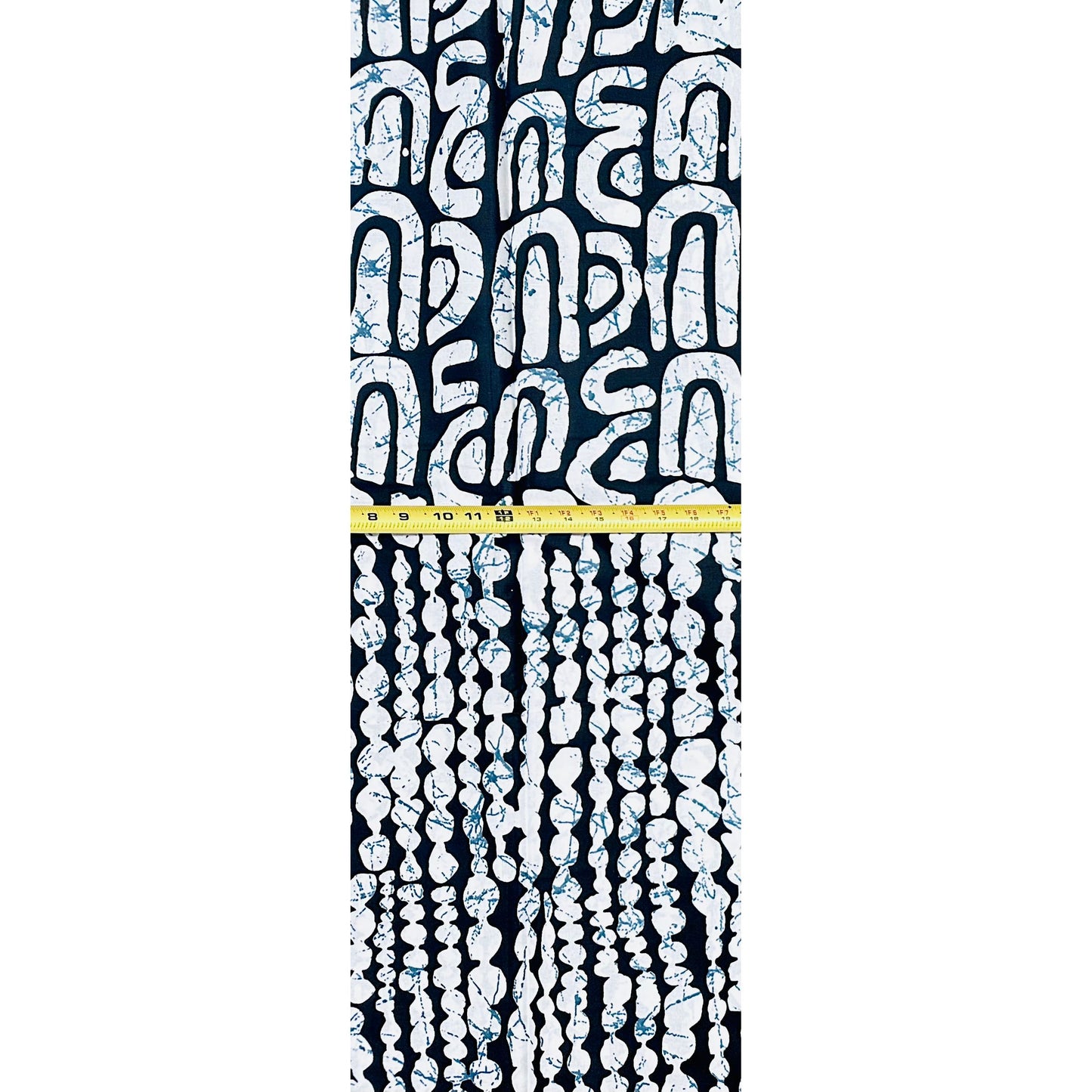African Print Fabric/ Ankara - Black, White ‘Sunday Cipher' Design, YARD or WHOLESALE