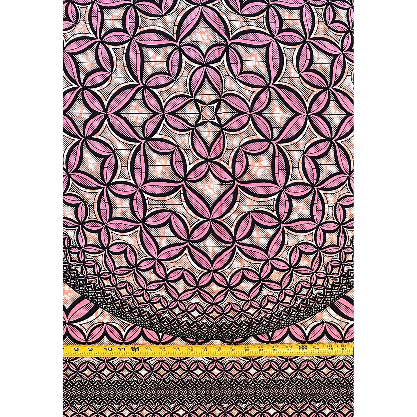 African Print Fabric/Ankara - Shades of Pink "Love + Joy" Design