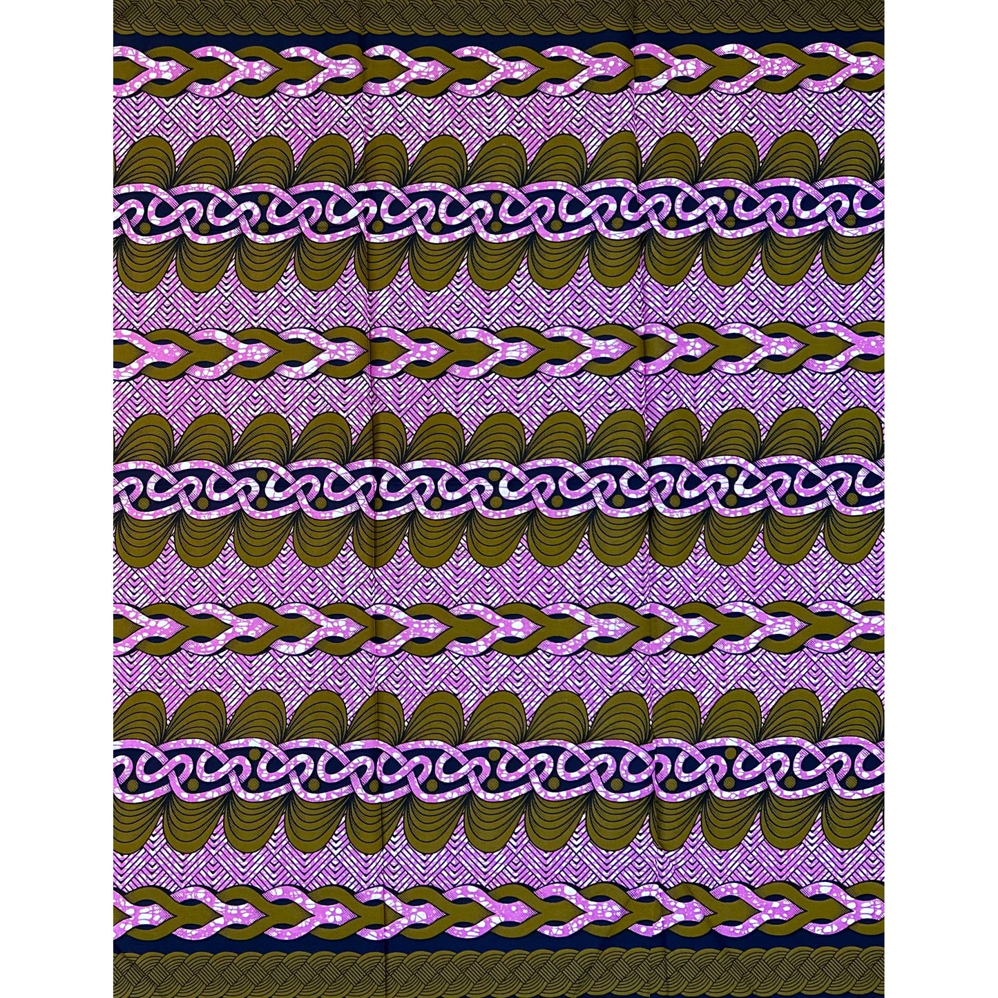 African Print Fabric/Ankara - Purple, Brown "What’s Bound Will Hold" Design