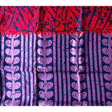 African Print, Satin Fabric - Purple, Blue, Red, Green "Malia", Yard or Wholesale