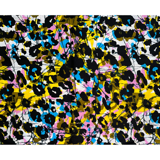 African Print Fabric/ Ankara - Yellow, Blue, Black, Pink ‘Crazy, Sexy, Cool', YARD or WHOLESALE