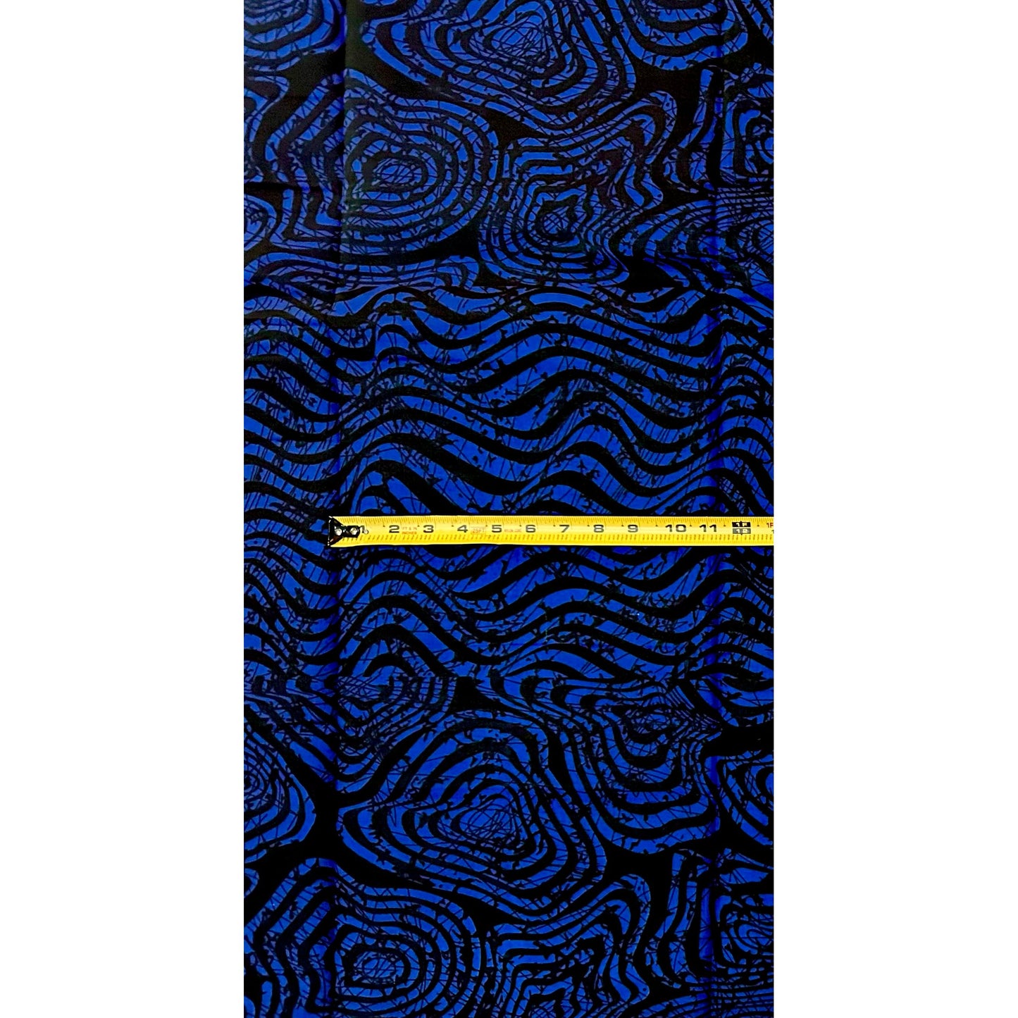 African Print Fabric/ Ankara - Blue, Black 'Transitions', Per Yard or Wholesale