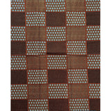 African Print Fabric/ Ankara - Brown, Blue "Adamawa Grid", YARD or WHOLESALE