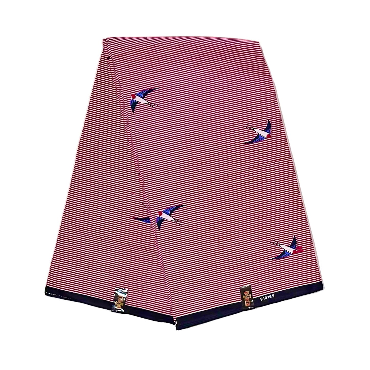 African Print Fabric/Ankara - Red, Blue "Cleared for Takeoff" Design, YARD or WHOLESALE